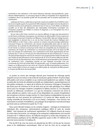 OFCE policy brief | 3
trimestriel) et des indicateurs à très haute fréquence (données infra-quotidiennes, quoti-
diennes h...