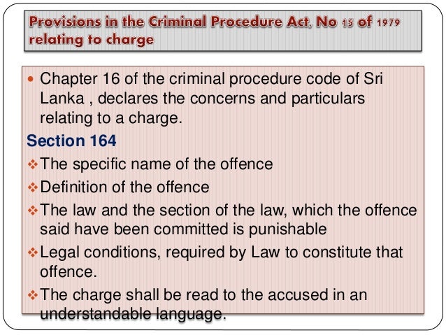 The purpose of a charge sheet