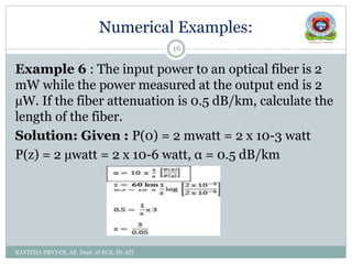 Transmission Characteristics of optical fiber | PPT