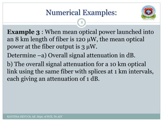 Transmission Characteristics of optical fiber | PPT
