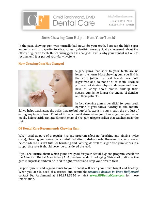 Does Chewing Gum Help or Hurt Your Teeth?