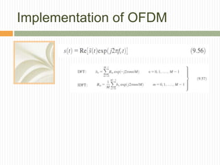 Implementation of OFDM
 