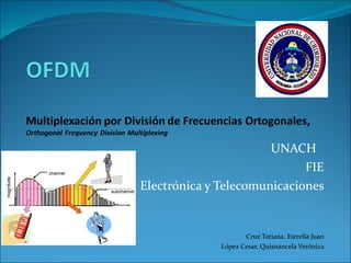 UNACH  FIE Electrónica y Telecomunicaciones Cruz Tatiana, Estrella Juan López Cesar, Quisnancela Verónica 