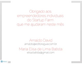 3o lugar Demo Day Startup Farm SP - 2a edição