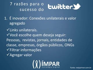 7 razões para o sucesso doÉ inovador: Conexões unilaterais e valor agregadoLinks unilaterais. 