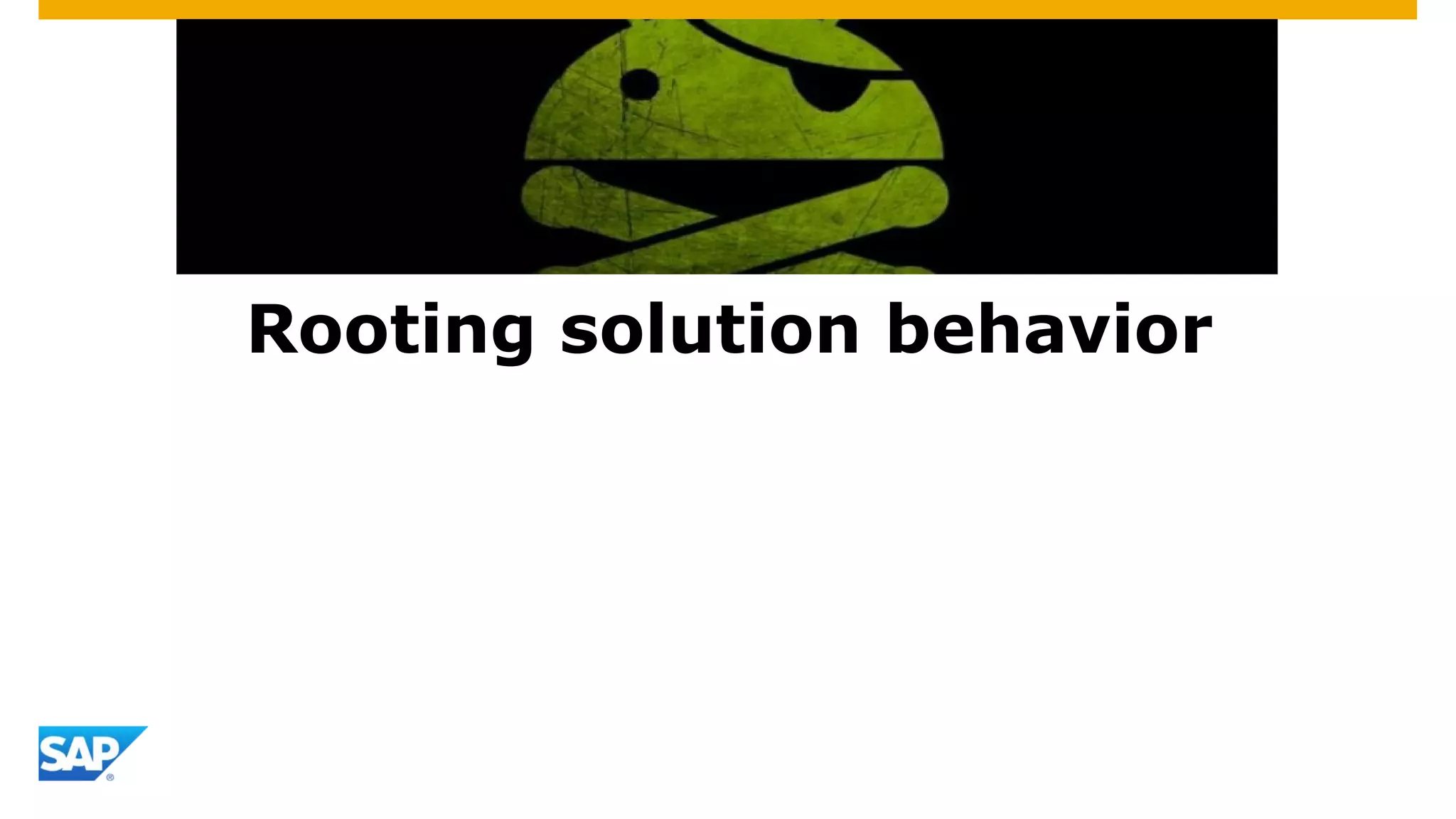 Rooting solution behavior
 