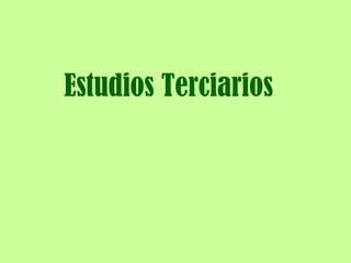 Estudios Terciarios 