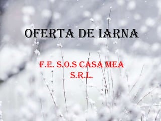 Oferta de iarna
f.e. S.O.S CASA MEA
S.R.L.

 
