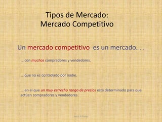 Jesus A PerezOfertaLa cantidadofertadaes la cantidad de un bienque los vendedoresestándispuestos y son capaces de vender en el mercado.Laley de la ofertaestablecequeexisteunarelacióndirecta (positiva) entre el precio y la cantidadofertada..