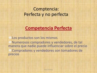 Jesus A PerezDeterminantes de la OfertaPrecio del Mercado