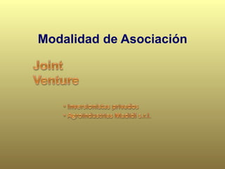 Modalidad de Asociación
 