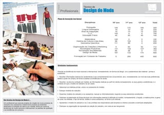 Comércio
Técnico de
Plano de formação (em horas)
Atividades fundamentais
Um técnico de Comércio é ...
Um profissional qualificado apto a organizar e planear a venda de
produtos e ou serviços em estabelecimentos comerciais, garantindo a
satisfação dos clientes, tendo como objectivo a sua fidelização.
?
?
?
?
?
?
?
?
?
?
?
?
?
?
Desenvolver ações empreendedoras com carácter inovador, criativo e dinâmico;
Estudar os produtos e ou serviços da empresa, caracterizar o tipo de clientes e recolher informação sobre a concorrência e o mercado em geral,
de forma a responder adequadamente às necessidades do mercado;
Participar na conceção, organização e animação do ponto de venda;
Colaborar na pesquisa, definição e composição do sortido, apresentando propostas, tendo em conta a evolução do mercado, as suas tendências e
a procura;
Atender e aconselhar clientes, tendo em vista a sua fidelização e a satisfação das suas necessidades;
Processar a venda de produtos e ou serviços, recorrendo a equipamento informático e outros meios disponíveis;
Proceder a operações de abertura e fecho do dia através do controlo de caixa e ou suporte informático;
Efetuar o controlo quantitativo e qualitativo de produtos do ponto de venda, recebendo, conferindo, armazenando e etiquetando, controlando
stocks e inventariando existências;
Assegurar o serviço pós-venda, recebendo e analisando reclamações com vista à sua resolução, procedendo à troca de produtos e a reembolsos,
tratando de devoluções e de outras situações colocadas pelos clientes;
Proceder à organização da documentação relativa ao processo de compra e venda;
Participar na gestão comercial e do pessoal afeto à atividade;
Utilizar as novas tecnologias nas atividades da função comercial e de gestão;
Planear e acompanhar o site de comércio eletrónico em colaboração com a gestão da empresa e com técnicos internos/externos à empresa de
áreas multidisciplinares;
Aplicar as normas de segurança, higiene e saúde respeitantes à sua atividade profissional.
Disciplinas 10º ano 11º ano 12º ano Total
Português
Língua Estrangeira
Área de Integração
T I C
Educação Física
Matemática
Economia
Comercializar e Vender
Organizar e Gerir Empresa
Comunicar no Ponto de Venda
Comunicar em Língua Estrangeira
Formação em Contexto de Trabalho
105 110 105 320
75 73 72 220
100 0 0 100
45 50 45 140
99 99 102 300
099 101 200
159 159 129 447
189 93 54 336
78 90 65 233
54 30 0 84
0 200 400 600
220727375
Cursos
Profissionais Comércio
 