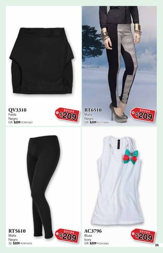 35
QV3310
Falda
Negro
GR: $209 PC9815427
D E S D E
$209
RT6510
Malla
Negro
GR: $209 PC7715454
D E S D E
$209
RT5610
Malla
Negro
32: $209 PC9915470
D E S D E
$209
AC3796
Blusa
Ivory
GR: $209 PC2415463
D E S D E
$209
 