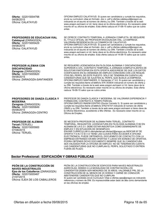SOLDADOR-MONTADOR ESTRUCTURA
METÁLICA
Fraga (HUESCA)
Oferta: 022015001581
17/03/2015
Oficina: FRAGA
OFERTA DE EMPLEO PARA SOLDADOR-MONTADOR DE ESTRUCTURAS
METÁLICAS, IMPRESCINDIBLE PRL Y ESPECÍFICO METALISTERÍA. PUESTO
DE TRABAJO EN FRAGA. SE OFRECE: JORNADA COMPLETA, SUELDO
CONVENIO, CONTRATO TEMPORAL, INCORPORACIÓN INMEDIATA. SE
VALORARÁ EXPERIENCIA. FUNCIONES: COLOCAR ESTRUCTURAS
METÁLICAS SENCILLAS MEDIANTE SOLDADURA, DEBERÁ INTERPRETAR
PLANOS DE MONTAJE. ROGAMOS SE ABSTENGA DE SOLICITAR ESTA
OFERTA SI NO REÚNE EL PERFIL INDICADO.
OFICINA EMPLEO FRAGA - Ref.1581. Si quiere ser candidato/a y cumple los
requisitos, solicite la oferta a través de la oficina electrónica del INAEM
(www.inaem.aragon.es). Es necesario estar inscrito en su oficina de empleo. Esta
oferta caduca el 31 de 05 de 2015 salvo que se cubra antes.
FRESADOR POR CNC
Fraga (HUESCA)
Oferta: 022015002247
10/04/2015
Oficina: FRAGA
OFERTA DE EMPLEO PARA FRESADOR POR CNC. PUESTO DE TRABAJO EN
FRAGA. SE OFRECE: JORNADA COMPLETA (POSIBILIDAD DE INTENSIVA),
SUELDO CONVENIO CON INCENTIVOS NEGOCIABLES, CONTRATO
INDEFINIDO. INCORPORACIÓN INMEDIATA. SE VALORARÁ EXPERIENCIA Y
NIVEL FORMATIVO. ROGAMOS SE ABSTENGA DE SOLICITAR ESTA OFERTA
SI NO REÚNE EL PERFIL INDICADO.
OFICINA EMPLEO FRAGA - Ref.2247. Si quiere ser candidato/a y cumple los
requisitos, solicite la oferta a través de la oficina electrónica del INAEM
(www.inaem.aragon.es). Es necesario estar inscrito en su oficina de empleo. Esta
oferta caduca en la fecha indicada salvo que se cubra antes.
TORNEROS CNC OF 1ª
Cuarte de Huerva (ZARAGOZA)
Oferta: 022015002493
09/06/2015
Oficina: ZARAGOZA-RANILLAS
PREFERENTEMENTE CON FORMACIÓN PROFEISIONAL DE GRADO MEDIO
EN MECANIZADO O FORMACIÓN PROFESIONAL DE GRADO SUPERIOR EN
PROGRAMACIÓN DE LA PRODUCCIÓN EN FABRICACIÓN MECÁNICA, CON
CARNET DE CONDUCIR B Y COCHE PROPIO. PUESTO EN CUARTE DE
HUERVA. CON 2 AÑOS DE EXPERIENCIA. SE OFRECE CONTRATO DE 2
MESES. LAS LIMITACIONES EN CUANTO AL TIEMPO DE PERMANENCIA EN
DESEMPLEO O EDAD DE LOS CANDIDATOS, ESTÁN REGULADAS POR LA
NORMATIVA DE CONTRATACIÓN ACOGIDA A MEDIDAS DE FOMENTO DE
EMPLEO. ANTES DE SOLICITAR PARTICIPAR EN ESTA OFERTA ASEGÚRESE
DE QUE LOS DATOS CODIFICADOS EN SU DEMANDA DE EMPLEO
COINCIDAN CON LOS REQUISITOS DEL PERFIL DE ESTE PUESTO. SÓLO SE
TENDRÁN EN CUENTA LAS CANDIDATURAS QUE SE AJUSTEN AL PERFIL
QUE BUSCA LA EMPRESA.
INAEM ESPACIO EMPRESAS, si quiere ser candidato/a y cumple los requisitos
llame al teléfono 976716219 de 9 a 14 horas indicando el número de oferta y su
DNI. También a través de la web www.aragon.es/inaem si Vd. tiene clave de la
oficina electrónica. Es necesario estar inscrito en su oficina de empleo. Esta oferta
caduca el día 1 de octubre de 2015 salvo que se cubra antes.
TORNEROS - FRESADORES
(PROGRAMADORES DE CONTROL
NUMÉRICO)
Huesca (HUESCA)
Oferta: 022015004503
19/06/2015
Oficina: HUESCA
SE NECESITA CUBRIR UN PUESTO. --- REQUISITOS: IMPRESCINDIBLE
EXPERIENCIA COMO OFICIAL. --- SE OFRECE CONTRATO INICIAL DE 6
MESES, CON POSIBILIDAD DE CONVERSIÓN EN INDEFINIDO, A JORNADA
COMPLETA. SUELDO A CONVENIR.
Enviar currículum a la Oficina de empleo de Huesca: inaem.oehuesca@aragon.es,
indicando en el asunto su número de DNI y la referencia 4503 (sólo se atenderán los
CV que lo reflejen de este modo). Desde la oficina de empleo remitiremos a la
empresa el currículum de los candidatos que cumplan los requisitos. Después será
la entidad la que decida a quién cita para entrevista. --- Abstenerse si no cumple los
requisitos solicitados por la empresa. --- Si es candidato adecuado se le informará
en el plazo de una semana.
CARPINTEROS DE ALUMINIO OF. 1ª
Zaragoza (ZARAGOZA)
Oferta: 022015004510
19/06/2015
Oficina: ZARAGOZA-RANILLAS
CON 2 AÑOS DE EXPERIENCIA, CARNET DE CONDUCIR B. INSCRITO COMO
DESEMPLEADO. INCORPORACIÓN INMEDIATA. LAS LIMITACIONES EN
CUANTO AL TIEMPO DE PERMANENCIA EN DESEMPLEO O EDAD DE LOS
CANDIDATOS, ESTÁN REGULADAS POR LA NORMATIVA DE CONTRATACIÓN
ACOGIDA A MEDIDAS DE FOMENTO DE EMPLEO. ANTES DE SOLICITAR
PARTICIPAR EN ESTA OFERTA ASEGÚRESE DE QUE LOS DATOS
CODIFICADOS EN SU DEMANDA DE EMPLEO COINCIDAN CON LOS
REQUISITOS DEL PERFIL DE ESTE PUESTO. SÓLO SE TENDRÁN EN CUENTA
LAS CANDIDATURAS QUE SE AJUSTEN AL PERFIL QUE BUSCA LA EMPRESA.
INAEM ESPACIO EMPRESAS, si quiere ser candidato/a y cumple los requisitos
Ofertas en difusión a fecha 06/09/2015 Página 18 de 63
 