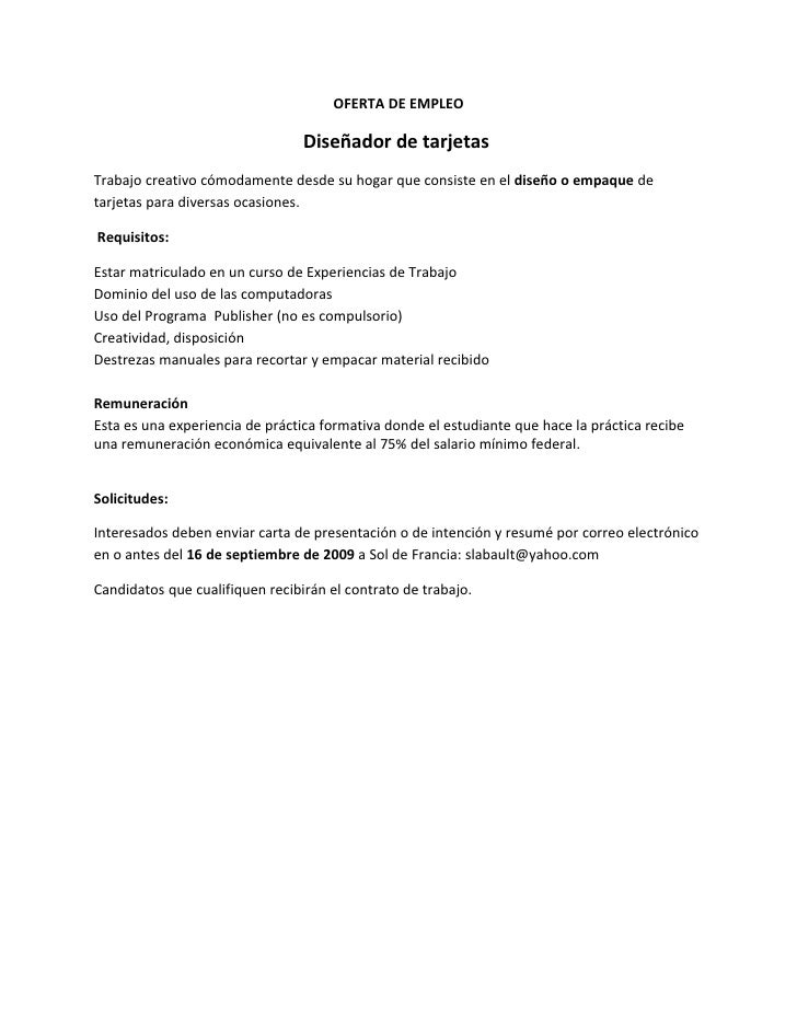 Ofertas de Empleo