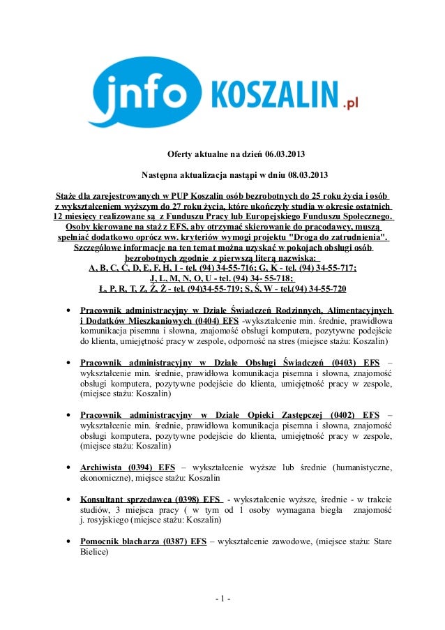 Oferty Pracy 06032013