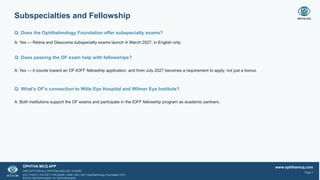 Sample Test Examiner Handbook.pdf Ophthalmology Foundation Exam 2026 FAQ | OF Exam Format, Fees ...
