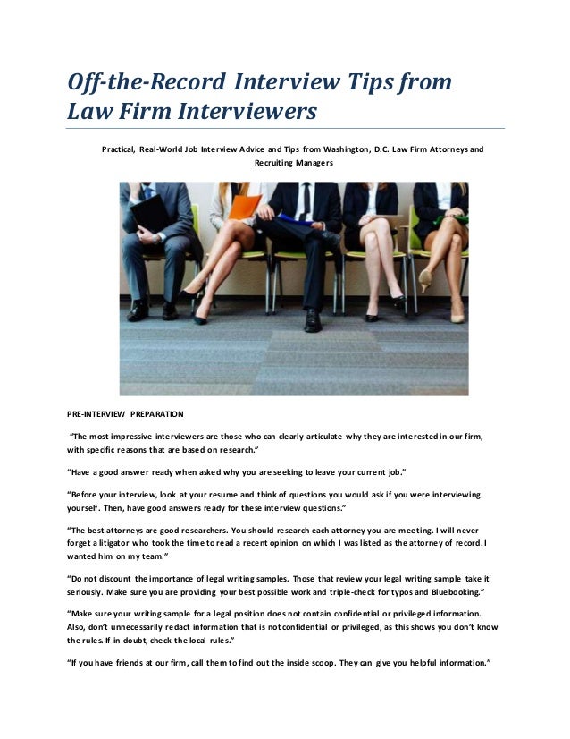 off the record interview tips from law firm interviewers bcg interview advice