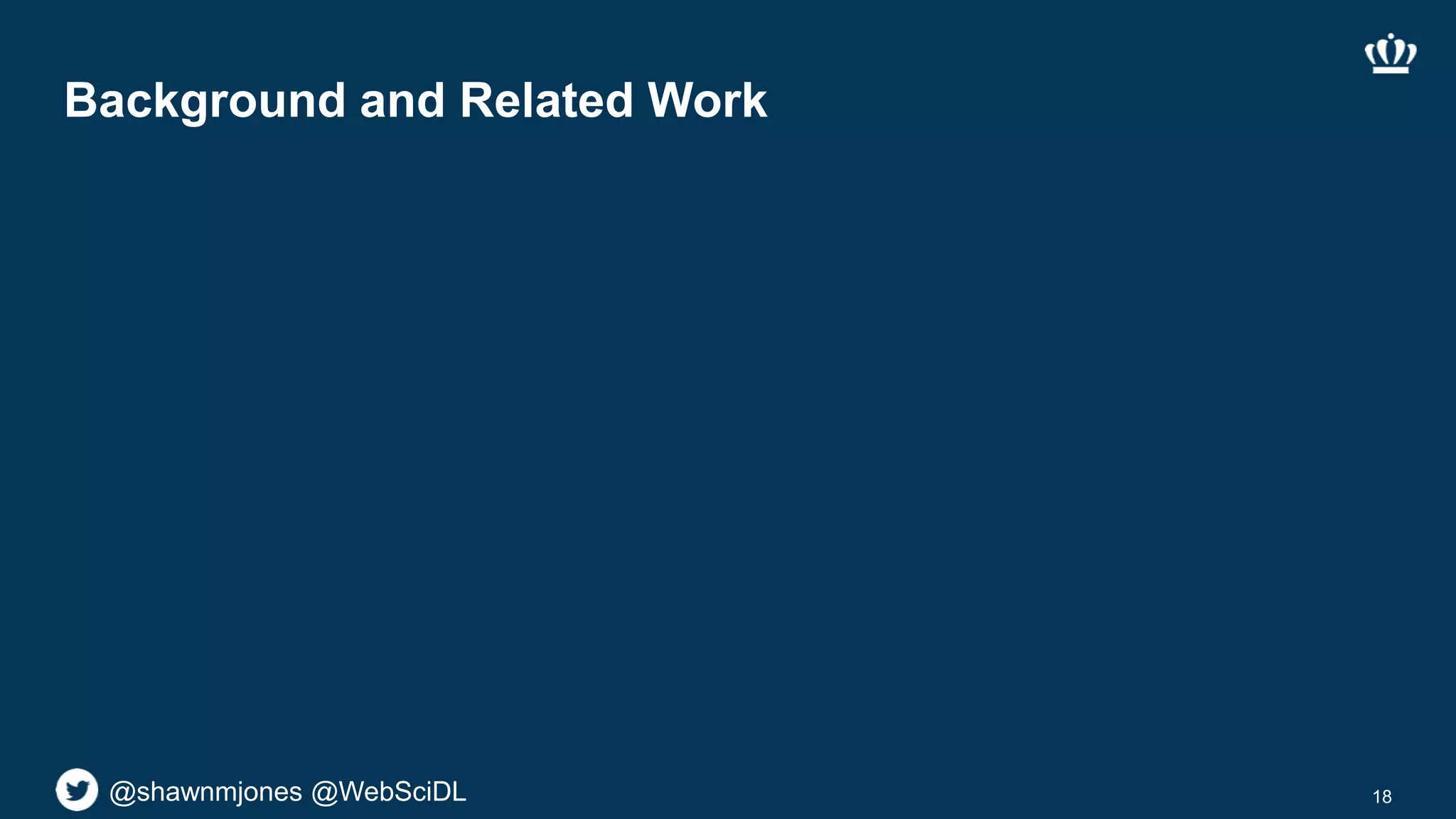 @shawnmjones @WebSciDL
Background and Related Work
18
 