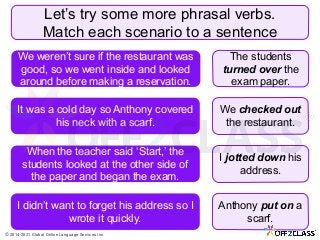 Phrasal Verbs – An Introductory Off2Class Lesson Plan For Your ESL Class