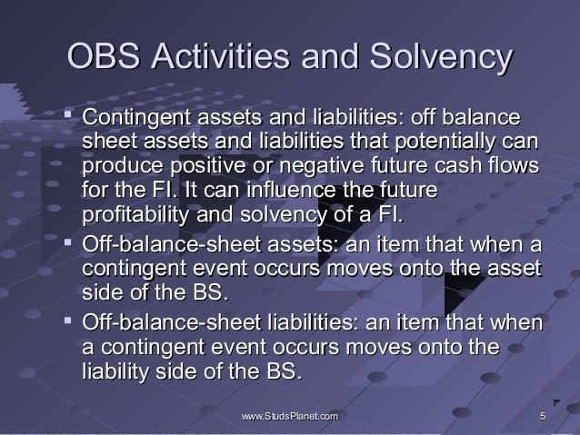the effect of off balance sheet Currently, operational leases are reported off balance sheet, while financial leases are reported on balance sheet the absence of information. the effect of off balance sheet Currently, operational leases are reported off balance sheet, while financial leases are reported on balance sheet the absence of information.