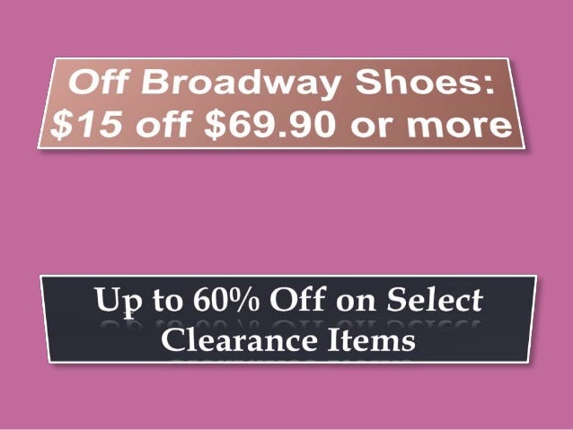 Off broadway coupon code