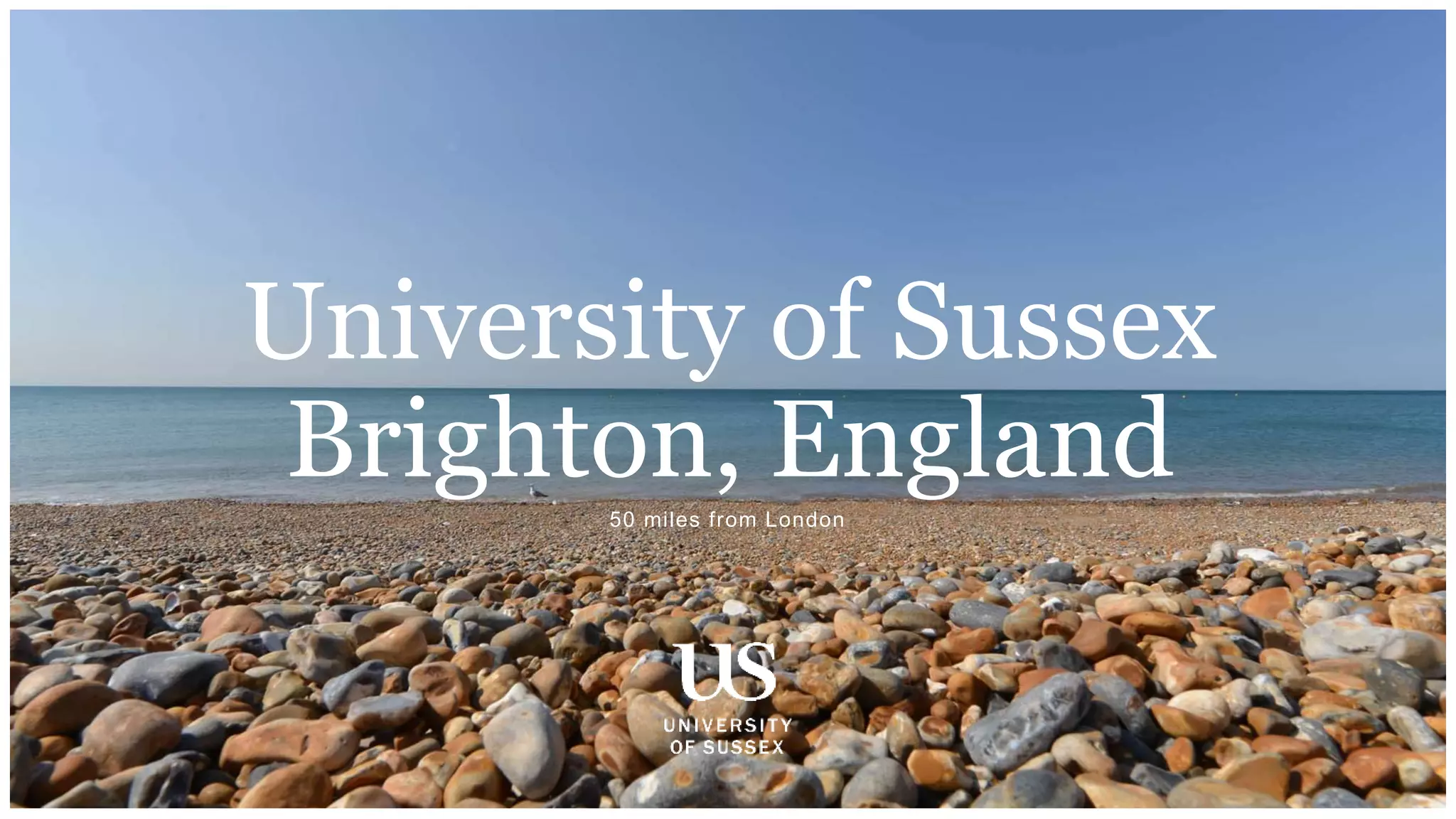 50 miles from London
University of Sussex
Brighton, England
 
