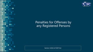 Offences, penalties and prosecution under gst 