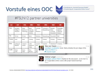 Vorstufe eines OOC




                                                                                                                                            (15)
 I. Buchem, Mediendidaktik #FSLN12, http://www.slideshare.net/ibuchem/mediendidaktik-fsln12?ref=http://ibuchem.wordpress.com/ , 12.7.2012
 
