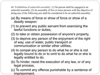 Offenses relating to Public Order