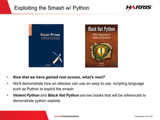 Exploiting the Smash
w/ Python
 