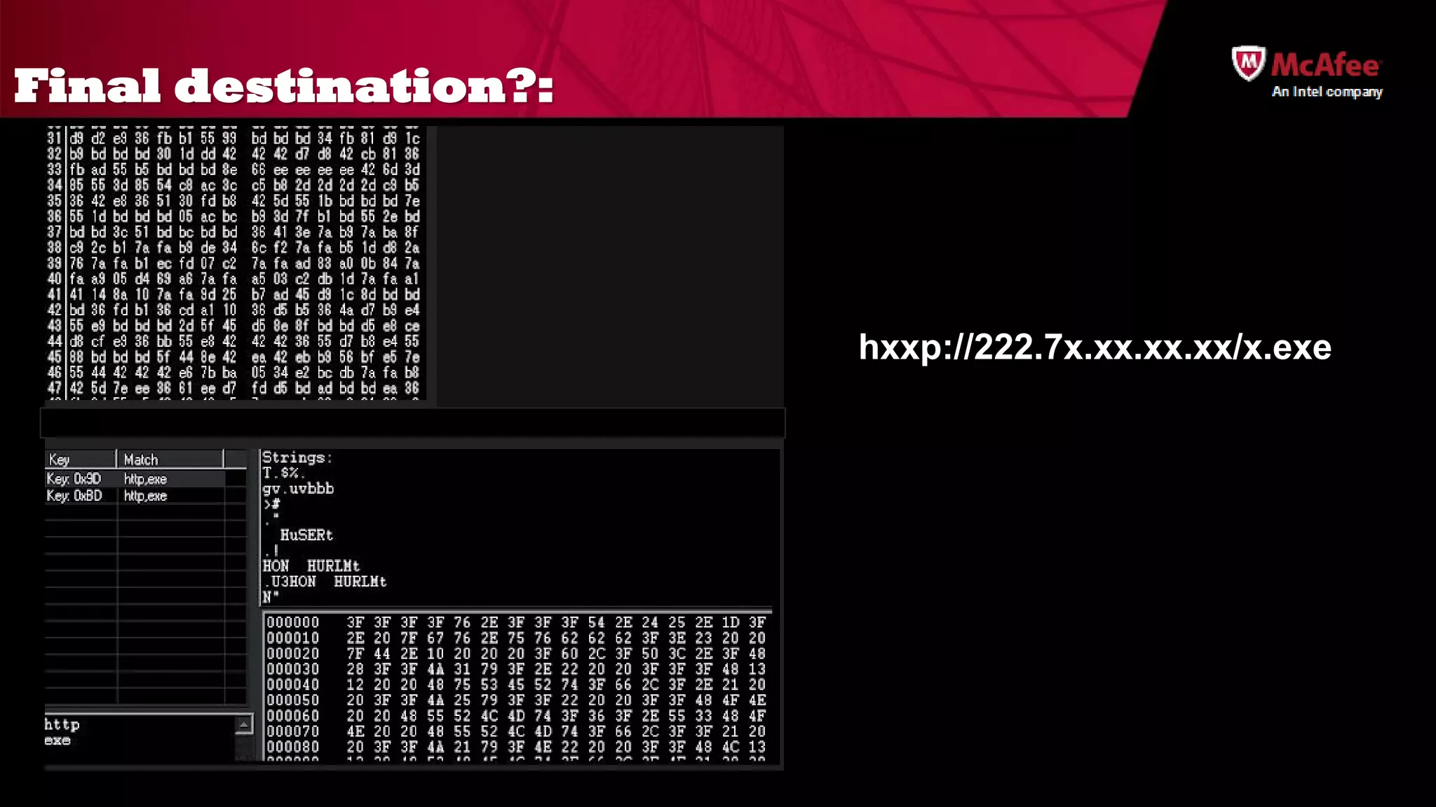 Final destination?:




                      hxxp://222.7x.xx.xx.xx/x.exe
 