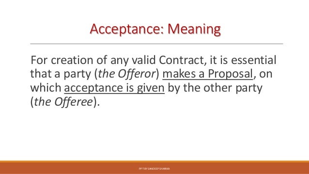 Offer Acceptance Chapter 4 Business Law