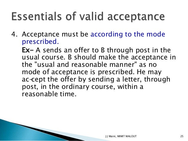 Offer And Acceptance