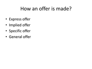 Offer Simplification Offer and acceptance | PPTX