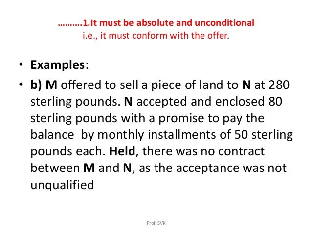 Offer And Acceptance Law Of Contract Business Law
