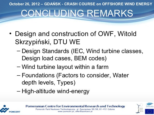 Crash Course on Offshore Wind Energy – Gdańsk (26.10.2012 ...
