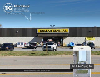 DOLLAR GENERAL CORPORATE LEASE
Dollar General
205 NE 3rd Street
Plainville, KS 67663
Click To View Property Tour
 