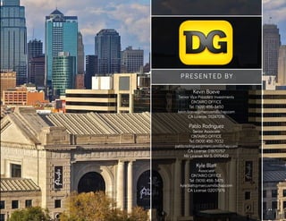 Kevin Boeve
Senior Vice President Investments
ONTARIO OFFICE
Tel: (909) 456-3450
kevin.boeve@marcusmillichap.com
CA License: 01247016
Pablo Rodriguez
Senior Associate
ONTARIO OFFICE
Tel: (909) 456-7032
pablo.rodriguez@marcusmillichap.com
CA License: 01870757
NV License: NV S. 0175422
Kyle Blatt
Associate
ONTARIO OFFICE
Tel: (909) 456-3475
kyle.blatt@marcusmillichap.com
CA License: 02017976
PRESENTED BY
 