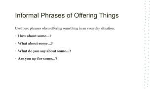 Expressions of Offering Something | PPTX