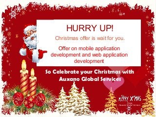 From
Auxano Global Services
HURRY UP!
Christmas offer is wait for you.
Offer on mobile application
development and web application
development
So Celebrate your Christmas with
Auxano Global Services
 