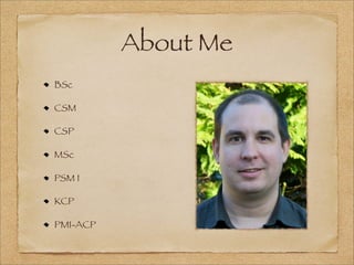 About Me
BSc
CSM
CSP
MSc
PSM I
KCP
PMI-ACP
 