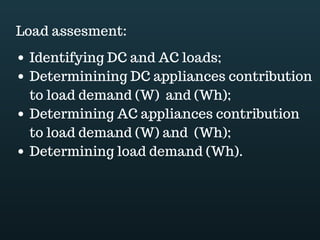 Download this document at www.energyoneafrica.com
positive of the load2.
Current is constant in a series circuit and voltage ads.
In a parallel circuit, the negative of the loads 1 and 2 are connected together and the
positives, separate from the negatives are also connected together.
In a parallel circuit current ads and voltage remains constant.
For large-scale generation of solar electricity solar panels are connected together into a
solar array. The PV array consists of strings of solar panels, where string means that the
panels are connected in series.
A PV module or solar module or again solar panel itself, is made up of the interconnection
of solar cells.
Solar cells within a PV module can be connected in different ways: first, cells can be
 