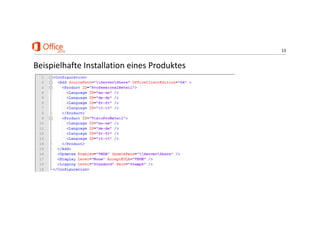 13
Beispielhafte Installation eines Produktes
 
