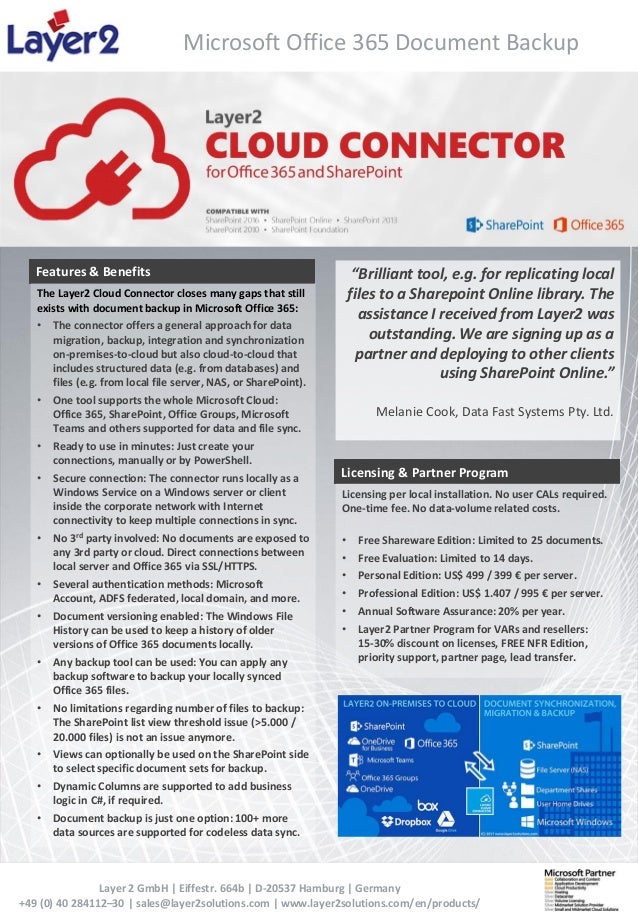 Office 365 Document Backup