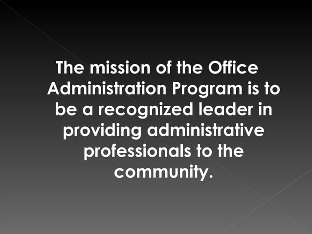 Office Administration Program | PPT