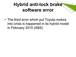 Toyota recall | PPTX