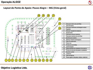 Operação ALGOZ

  Layout do Ponto de Apoio: Pouso Alegre – MG (Vista geral)




Objetivo Logística Ltda.
 