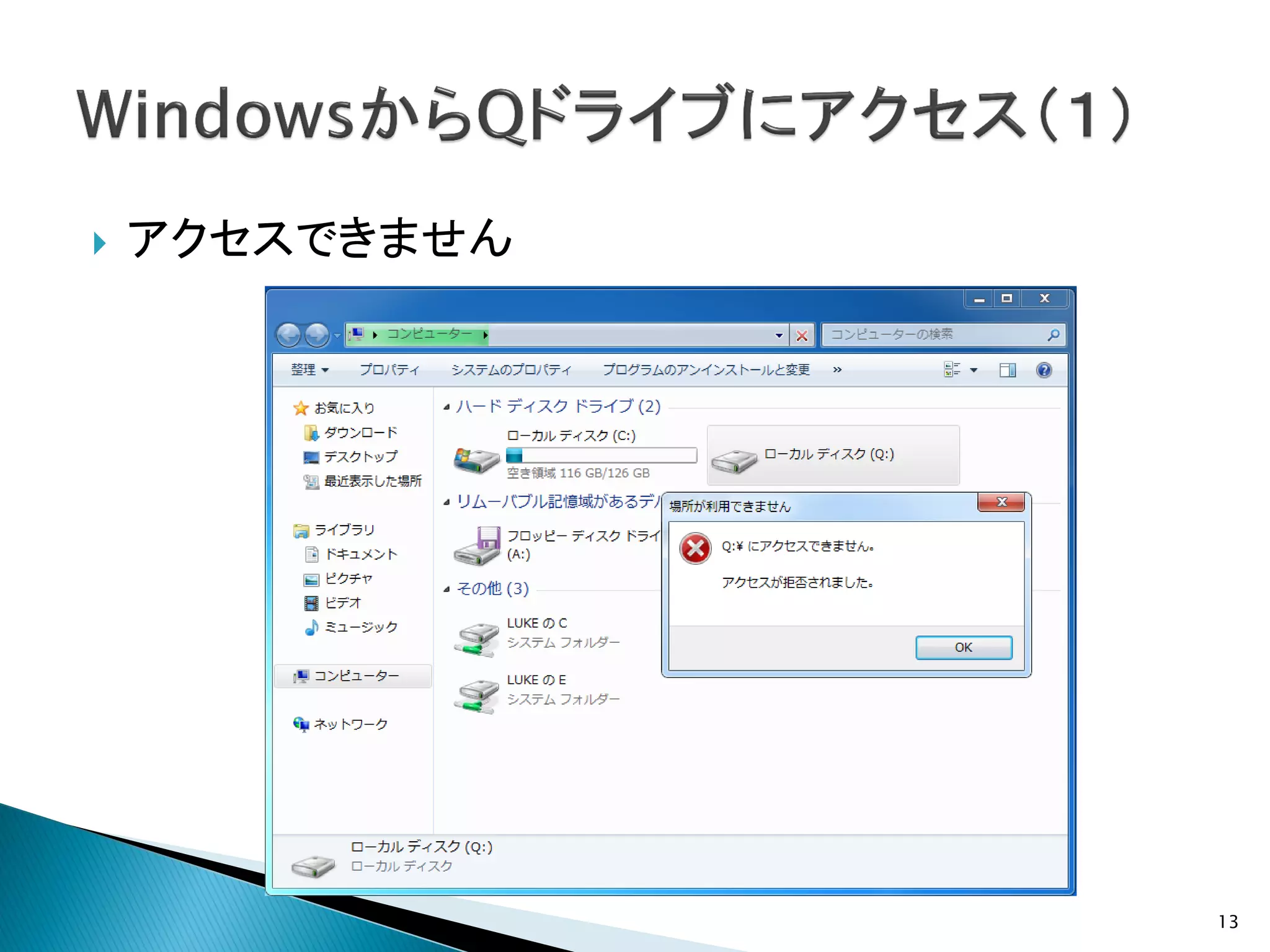    アクセスできません




                13
 