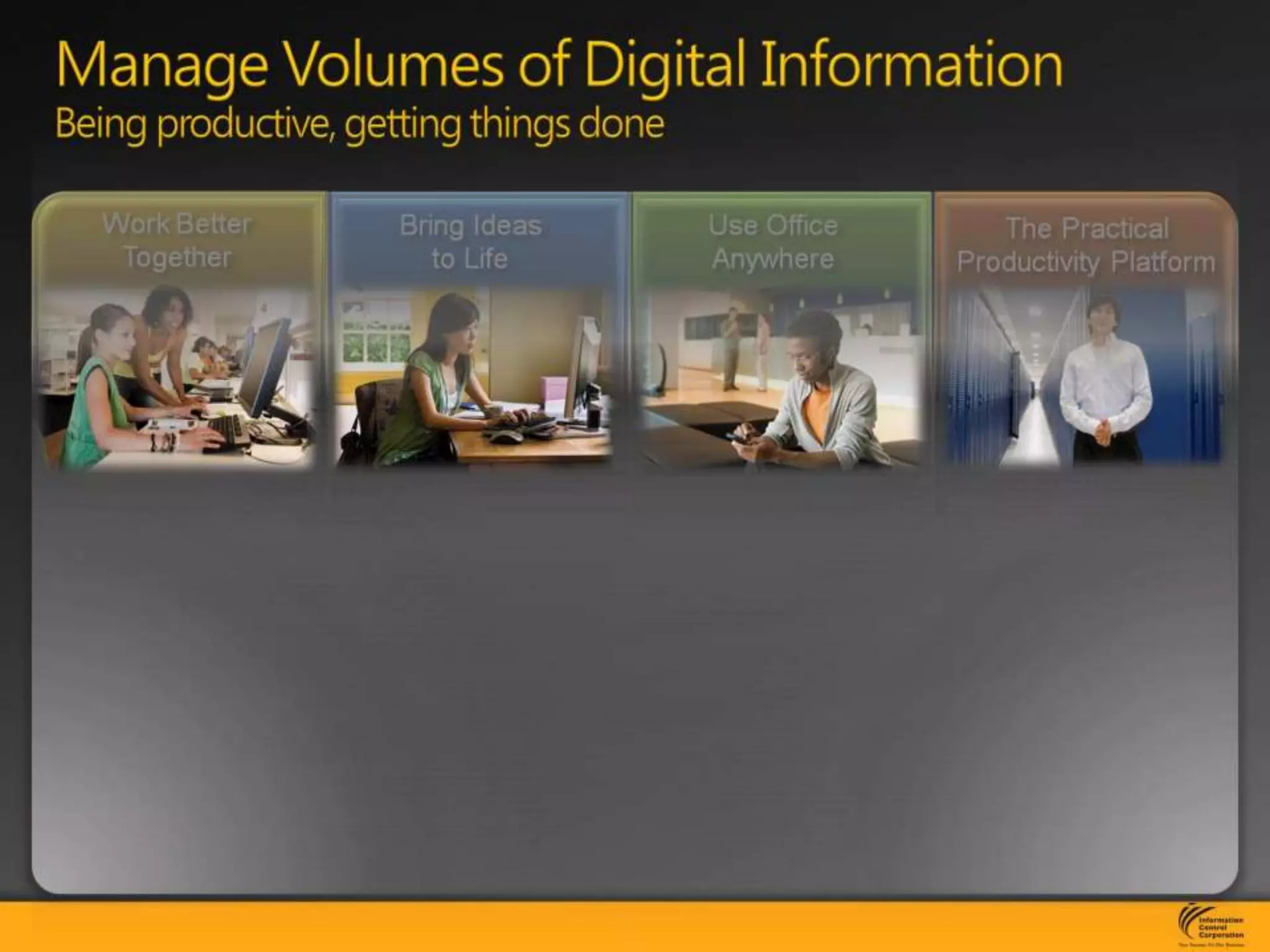 Manage Volumes of Digital Information Being productive, getting things done